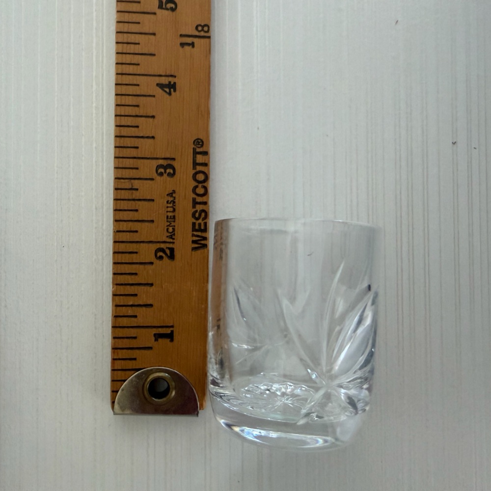 Lead crystal shot glasses. 6 pieces - Picture 9 of 10
